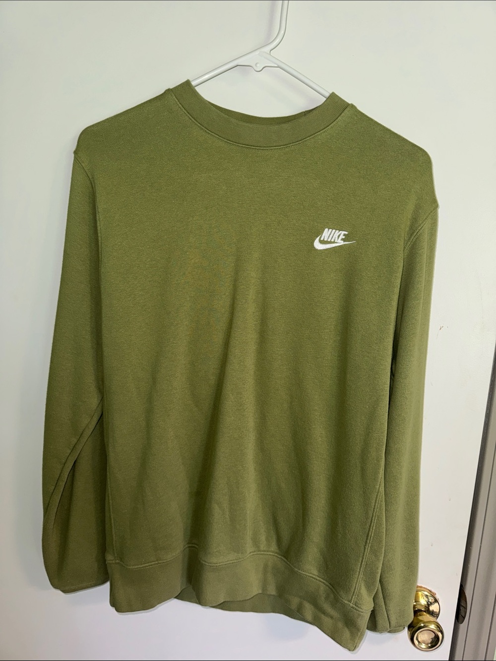 Nike Alligator Green Crewneck Sweatshirt with White Logo